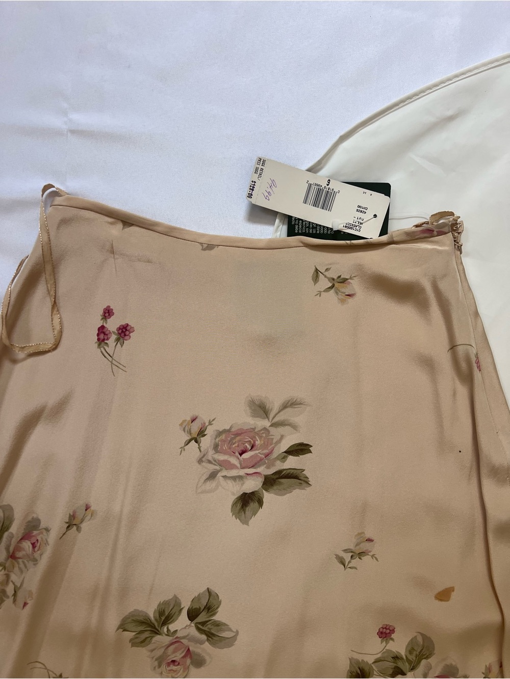 NWT Vintage Lauren Ralph Lauren 100% Silk Floral Dress & Skirt Set Cottagecore - Picture 6 of 16